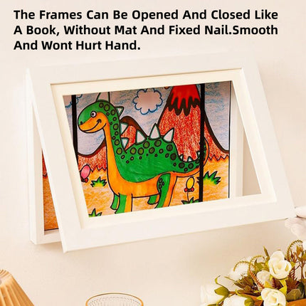 Photo Display Frame Flip Stand 2PCS A4 Size Tabletop Picture Holder Organizer