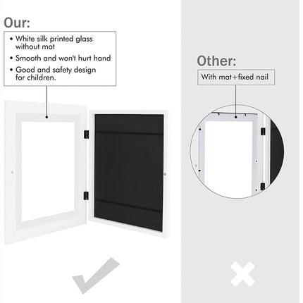 Photo Display Frame Flip Stand 2PCS A4 Size Tabletop Picture Holder Organizer