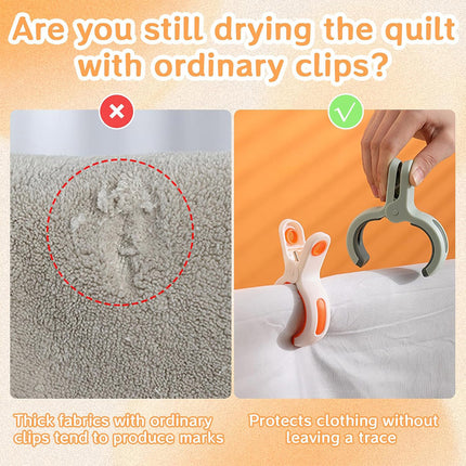 9 Pieces Clothes Drying Clips Windproof Anti Slip Large Clips for Laundry Drying