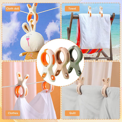 9 Pieces Clothes Drying Clips Windproof Anti Slip Large Clips for Laundry Drying