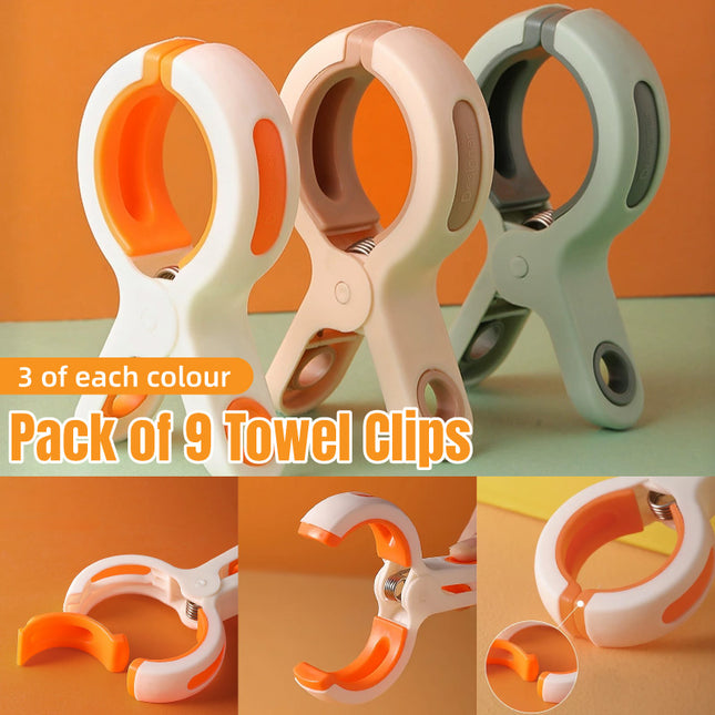 9 Pieces Clothes Drying Clips Windproof Anti Slip Large Clips for Laundry Drying