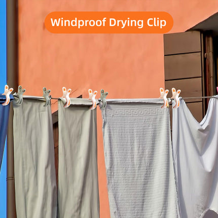 9 Pieces Clothes Drying Clips Windproof Anti Slip Large Clips for Laundry Drying