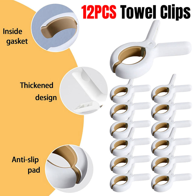 12 Pieces of Plastic Clothes Drying Clips Bed Sheet Clips Sock Clips Quilt Clips