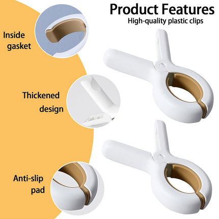 12 Pieces of Plastic Clothes Drying Clips Bed Sheet Clips Sock Clips Quilt Clips