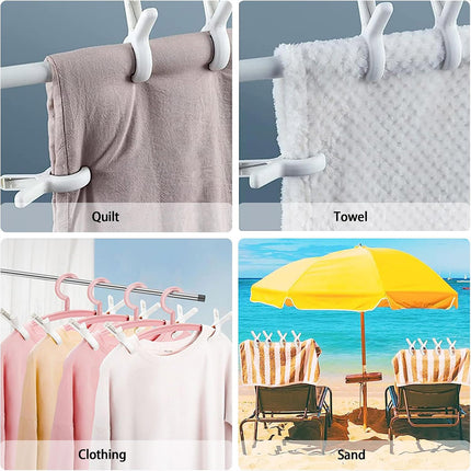 12 Pieces of Plastic Clothes Drying Clips Bed Sheet Clips Sock Clips Quilt Clips