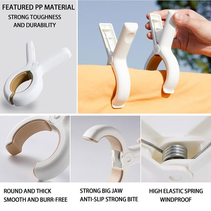 12 Pieces of Plastic Clothes Drying Clips Bed Sheet Clips Sock Clips Quilt Clips