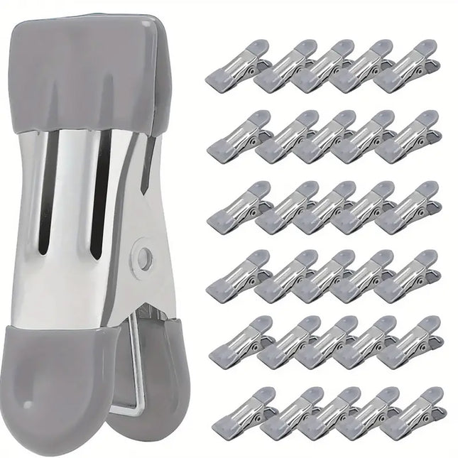 30pcs Multi Functional Stainless Steel Clothes Drying Clips Windproof Clips