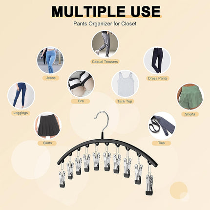 3PCS Sock Drying Rack Multi Clip Hanger Folding Clothes Line Laundry Holder Home