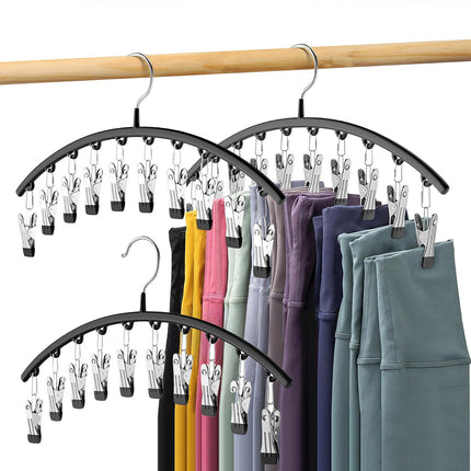3PCS Sock Drying Rack Multi Clip Hanger Folding Clothes Line Laundry Holder Home