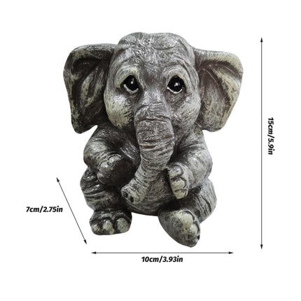 Elephant Grey Ornament Simulated Animal Resin Handicraft Courtyard Decoration