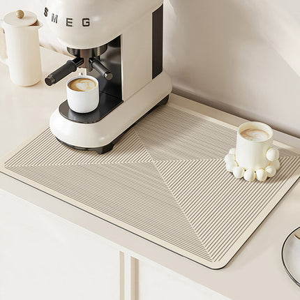 2PCS Kitchen Absorbent Pad Heat Insulation Mat Anti Slip Draining Pad Countertop