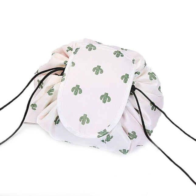 Lazy Cosmetic Bag Printing Drawstring Makeup case Storage Bag Portable Travel AU - Aimall