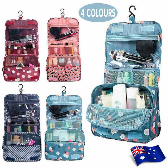 Travel Cosmetic Makeup Bag Hanging Toiletry Case Storage Large Bag Organizer Au