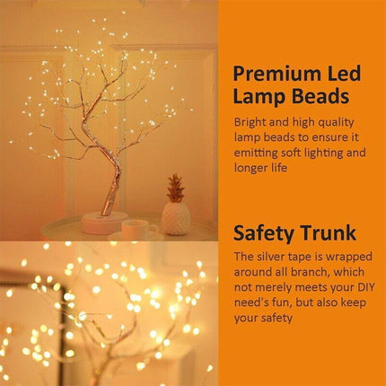 Battery Powered USB LED Fairy Tree Light Copper Wire Home Party Decoration Lamp - Aimall
