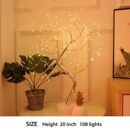 Battery Powered USB LED Fairy Tree Light Copper Wire Home Party Decoration Lamp - Aimall