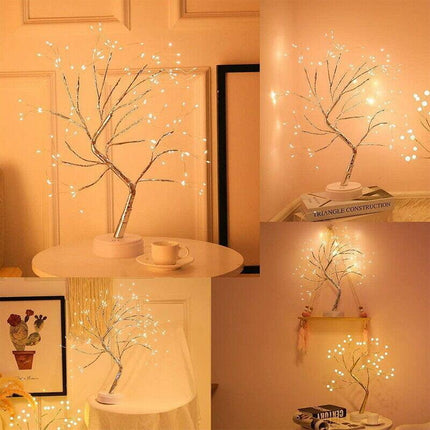 Battery Powered USB LED Fairy Tree Light Copper Wire Home Party Decoration Lamp - Aimall