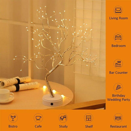 Battery Powered USB LED Fairy Tree Light Copper Wire Home Party Decoration Lamp - Aimall