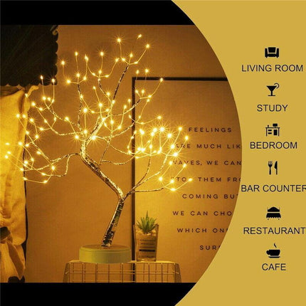 Battery Powered USB LED Fairy Tree Light Copper Wire Home Party Decoration Lamp - Aimall