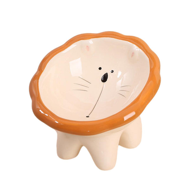 Cartoon Lion Pet Bowl Food and Water Dish for Cats and Dogs Feeding Accessories