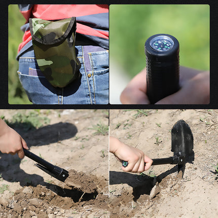 Folding Military Style Shovel Survival Spade Emergency Garden Camping Outdoor
