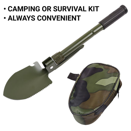 Folding Military Style Shovel Survival Spade Emergency Garden Camping Outdoor