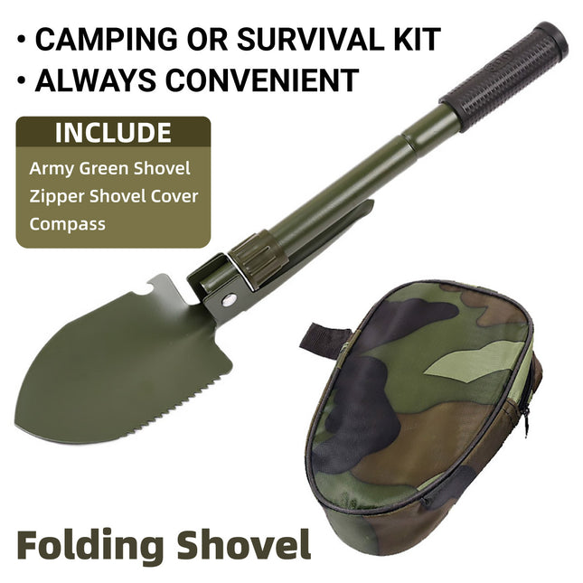 Folding Military Style Shovel Survival Spade Emergency Garden Camping Outdoor