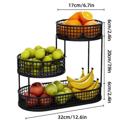 Luxury Multi-Layer Fruit Basket Snack Storage Rack Living Room Coffee Table