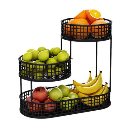Luxury Multi-Layer Fruit Basket Snack Storage Rack Living Room Coffee Table