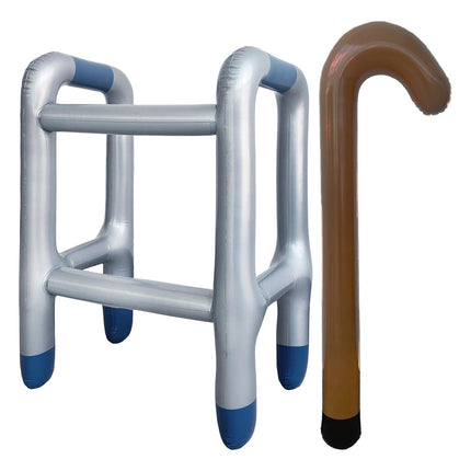 3X Costume Party Disabled Older Frame Inflatable Toys Blow Up Prop Walking Stick