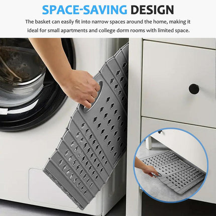 Portable Folding Laundry Basket Storage Basket for Clothes Toy Organizing Bucket