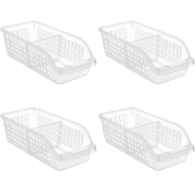 4pcs Refrigerator Storage Box Transparent Plastic Household Organizer Kitchen