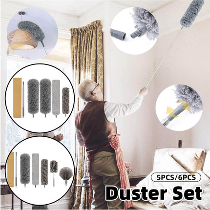 Extendable Feather Long Duster Telescopic Microfiber Dust Handle Home Cleaner