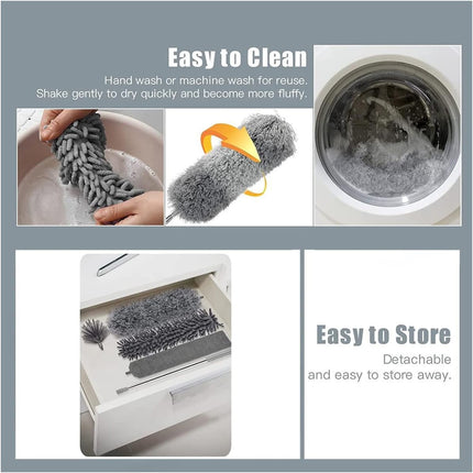 Extendable Feather Long Duster Telescopic Microfiber Dust Handle Home Cleaner