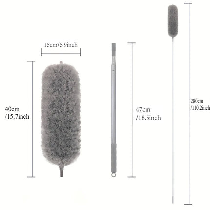 Extendable Feather Long Duster Telescopic Microfiber Dust Handle Home Cleaner