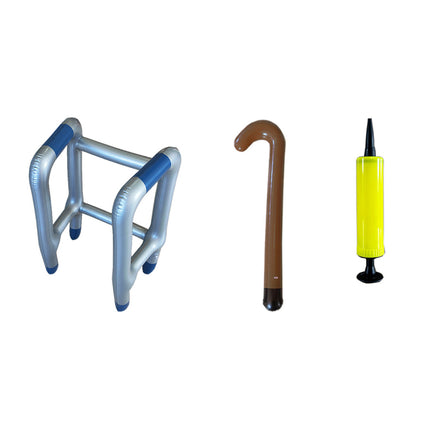 3X Costume Party Disabled Older Frame Inflatable Toys Blow Up Prop Walking Stick
