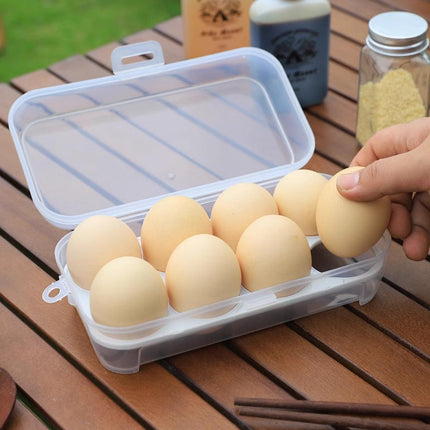 6PCS Portable Egg Storage Box Shockproof Sealed Plastic With Lid Camping Box