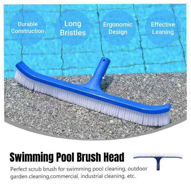 Plastic Pool Brush Cleaning Tool for Swimming Pool Fish Pond Spa Garden Fountain