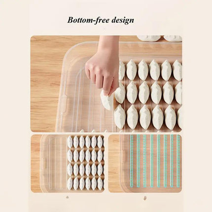 3/4 Layer Large Capacity Dumpling Box Sealed Fresh Wonton Storage Container