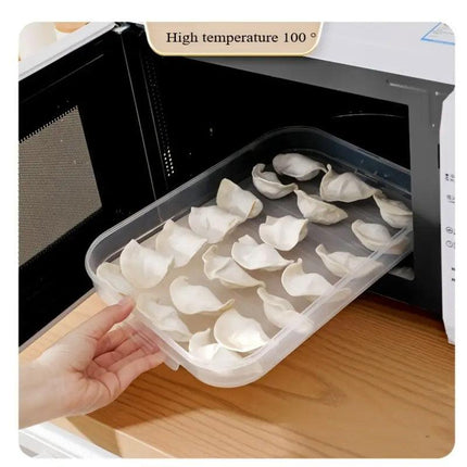 3/4 Layer Large Capacity Dumpling Box Sealed Fresh Wonton Storage Container