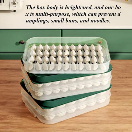 3/4 Layer Large Capacity Dumpling Box Sealed Fresh Wonton Storage Container