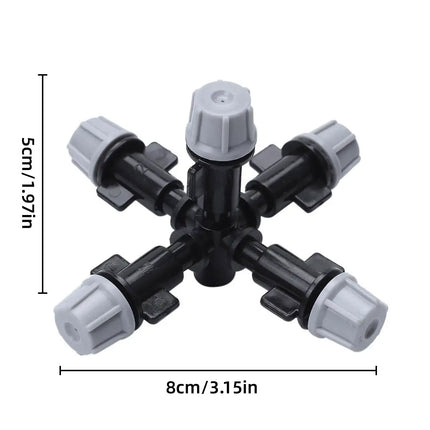 20PCS Anti-Drip Misting Nozzle Water Spray Drip Hanging Atomizing Nozzle Fog Cross