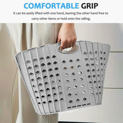 Portable Folding Laundry Basket Storage Basket for Clothes Toy Organizing Bucket