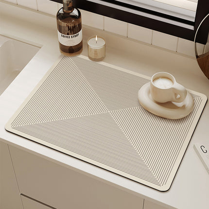 2PCS Kitchen Absorbent Pad Heat Insulation Mat Anti Slip Draining Pad Countertop