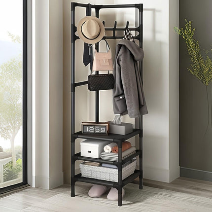 Corner Coat Clothes Stand Rack Hat Shoes Racks Thicken Hanger Shelf Organizer