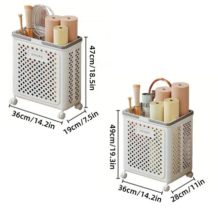 Folding Laundry Basket with Wheel Large Capacity Removable Dirty Clothes Storage