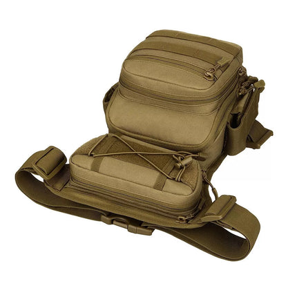 Men Drop Leg Bag Tactical Thigh Waist Fanny Pack Hiking Cycling Outdoor Use