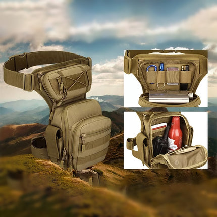 Men Drop Leg Bag Tactical Thigh Waist Fanny Pack Hiking Cycling Outdoor Use