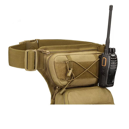 Men Drop Leg Bag Tactical Thigh Waist Fanny Pack Hiking Cycling Outdoor Use
