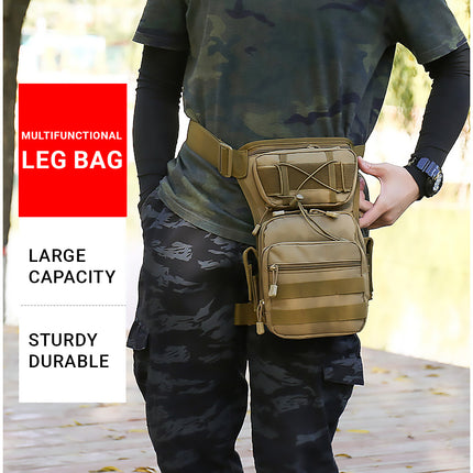 Men Drop Leg Bag Tactical Thigh Waist Fanny Pack Hiking Cycling Outdoor Use