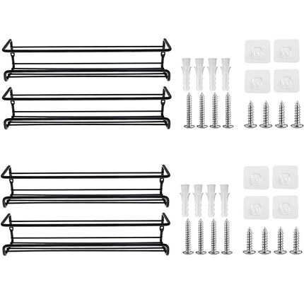 Kitchen Spice Rack Wall Mounted Inside Cupboard Adhesive Spice Organiser 2/4pcs